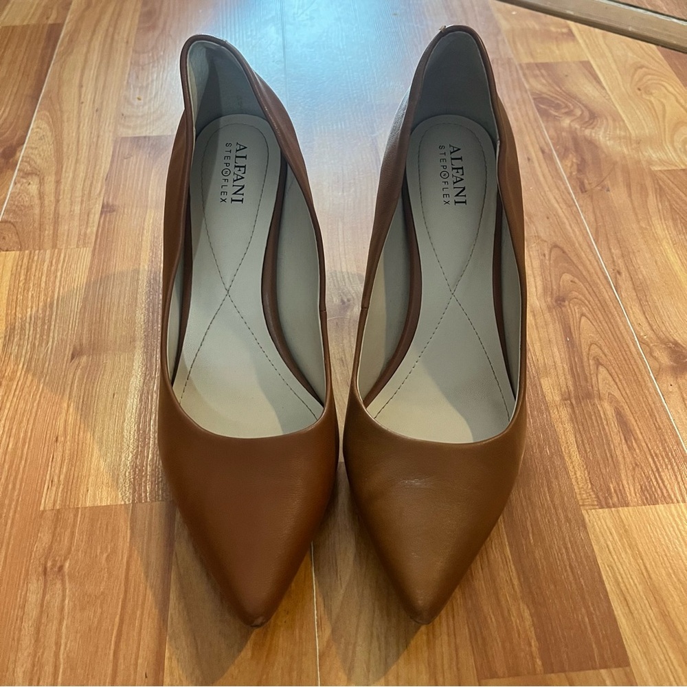 Alfani Brown Leather Heels